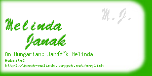 melinda janak business card